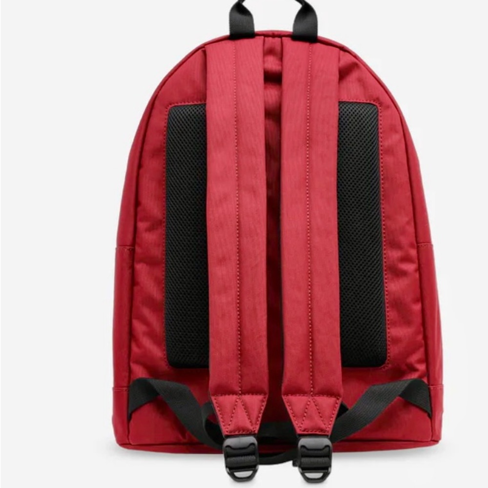 Lacoste Red Backpack Minimalist Design Durable - Picture 3 of 6